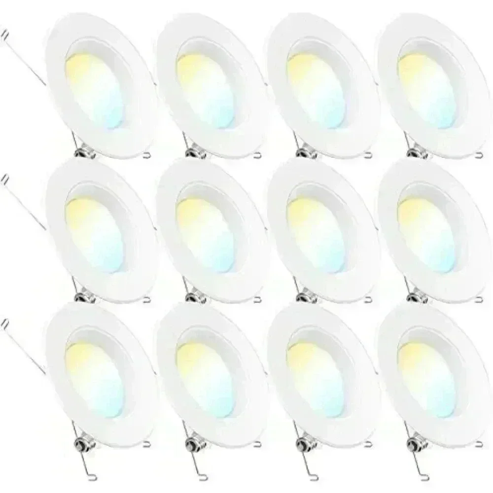 6” 5CCT Retrofit Baffle Trim Downlights 12-pack